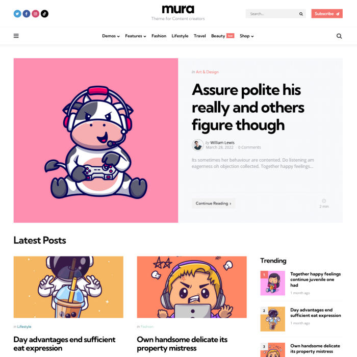 Mura-自媒体/内容创作网站模板WordPress主题插图3-WP资源海 Mura-自媒体/内容创作网站模板WordPress主题插图3-WP资源海