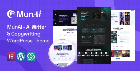 MunAi v1.0.1 内容创作AI写作 WordPress 主题