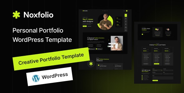 Noxfolio 潮流炫酷的WordPress个人简历主题