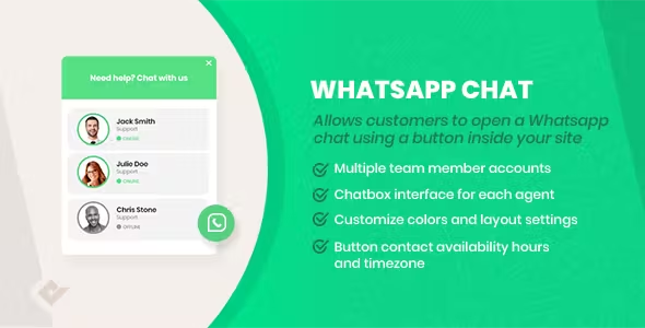 WhatsApp Chat PRO-快速联系与聊天按钮工具WordPress插件