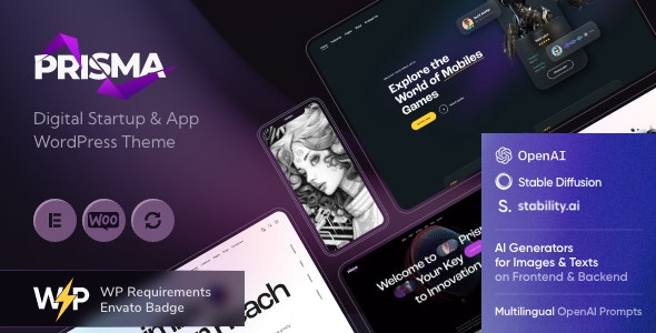 Prisma-人工智能AI数字软件网站模板WordPress主题