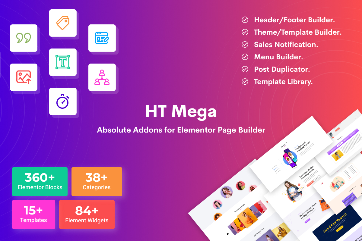 HT Mega Pro-功能强大的Elementor高级扩展插件插图1-WP资源海 HT Mega Pro-功能强大的Elementor高级扩展插件插图1-WP资源海