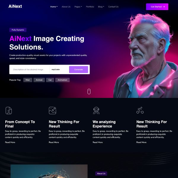 AiNext-AI机构AI公司网站模板WordPress主题插图1-WP资源海