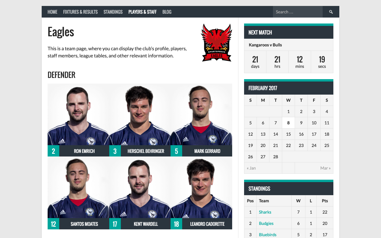SportPress Pro-体育比赛赛事成绩排名WordPress插件插图4-WP资源海 SportPress Pro-体育比赛赛事成绩排名WordPress插件插图4-WP资源海
