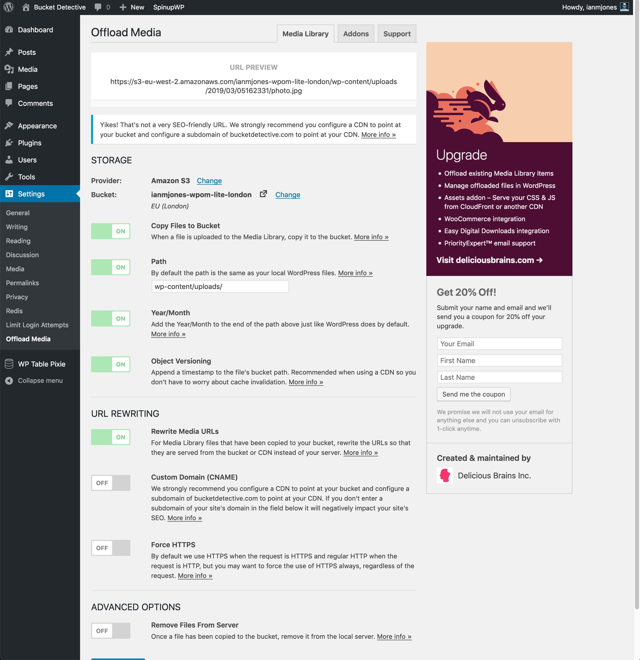 WP Offload Media Pro-媒体云存储网站加速WordPress插件插图4-WP资源海 WP Offload Media Pro-媒体云存储网站加速WordPress插件插图4-WP资源海