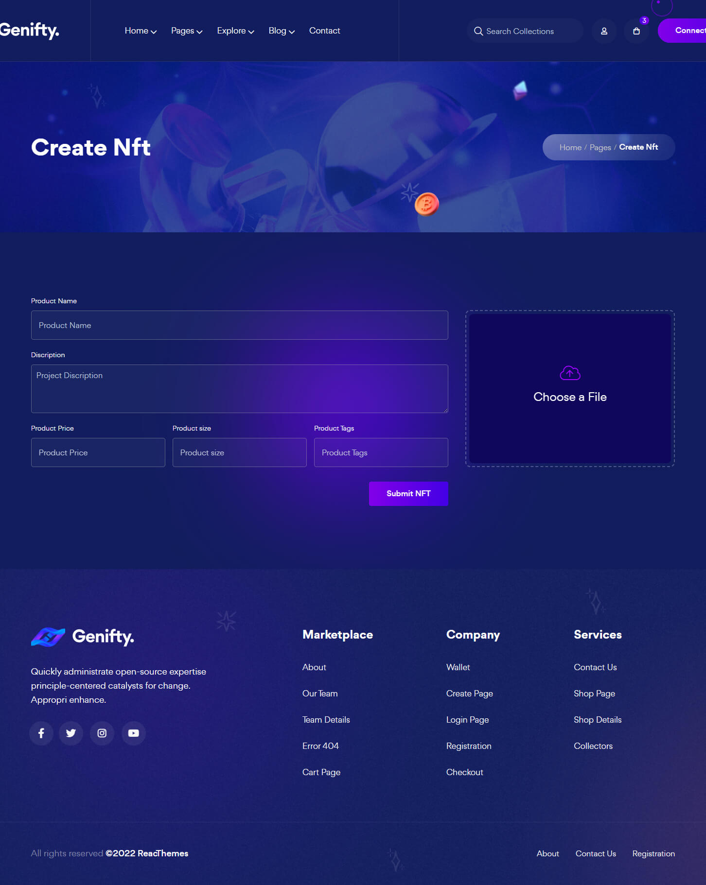 Genifty 炫酷风NFT市场/数字藏品HTML网站模板插图13-WP资源海 Genifty 炫酷风NFT市场/数字藏品HTML网站模板插图13-WP资源海