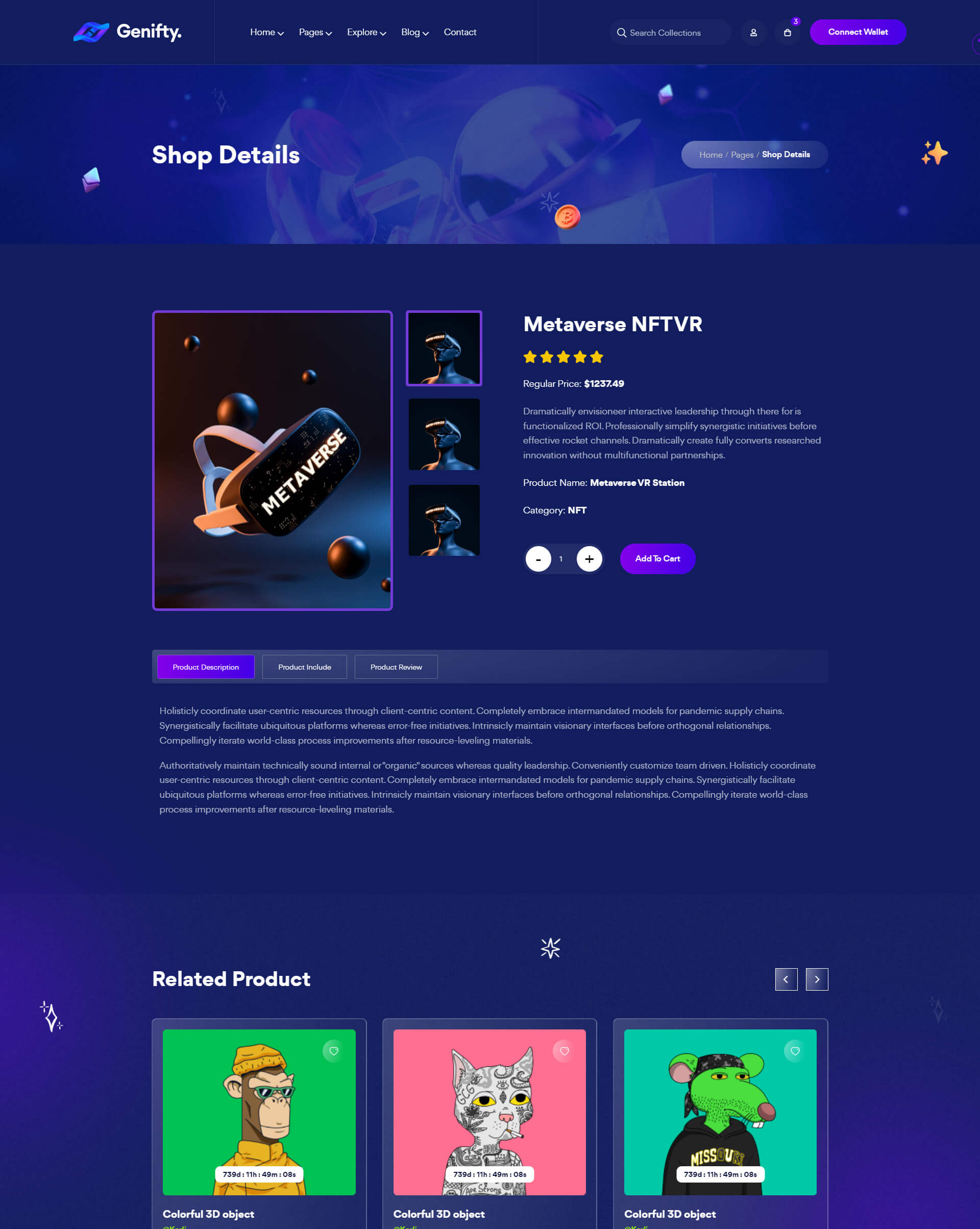 Genifty 炫酷风NFT市场/数字藏品HTML网站模板插图17-WP资源海 Genifty 炫酷风NFT市场/数字藏品HTML网站模板插图17-WP资源海