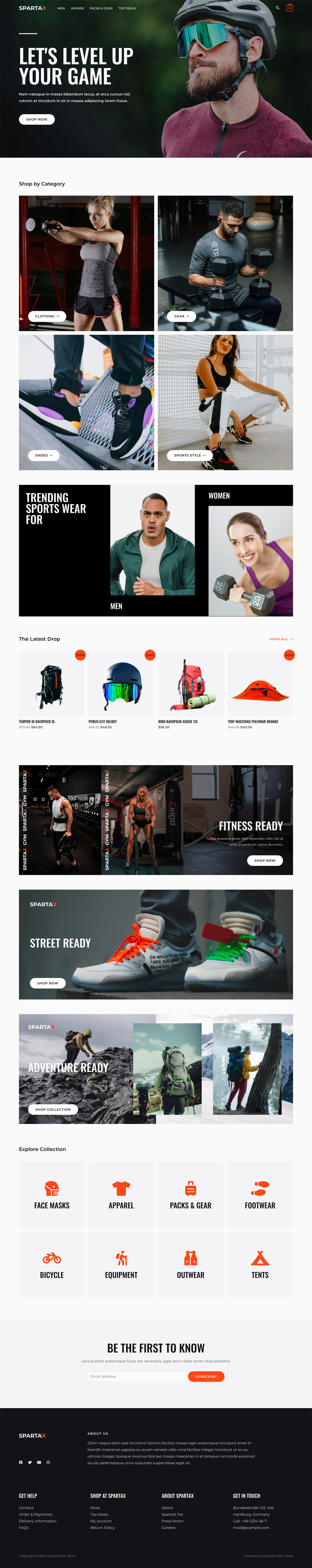 整站模板_体育与户外用品/运动服装商店网站成品模板_一键导入式快速建站模板