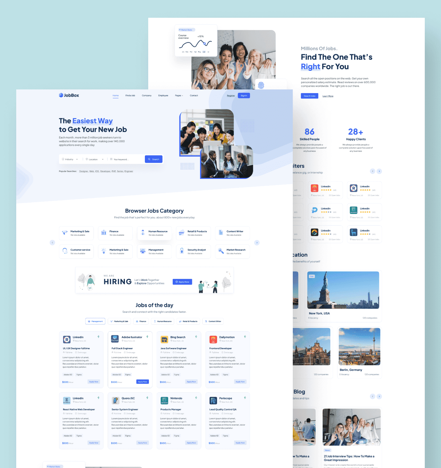 JobBox 招聘求职找工作网站模板WordPress主题插图1-WP资源海 JobBox 招聘求职找工作网站模板WordPress主题插图1-WP资源海