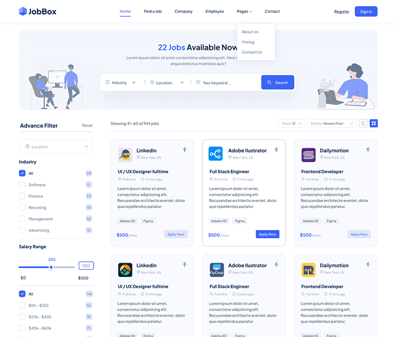 JobBox 招聘求职找工作网站模板WordPress主题插图15-WP资源海 JobBox 招聘求职找工作网站模板WordPress主题插图15-WP资源海