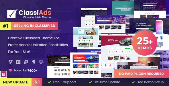 Classiads-广告与信息发布平台网站模板WordPress主题