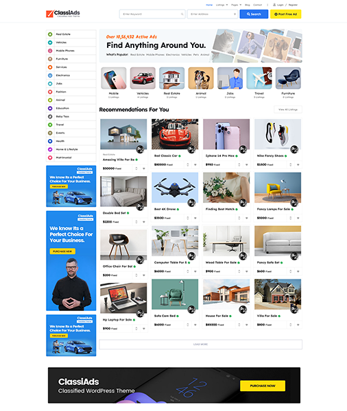 Classiads-广告与信息发布平台网站模板WordPress主题插图4-WP资源海 Classiads-广告与信息发布平台网站模板WordPress主题插图4-WP资源海