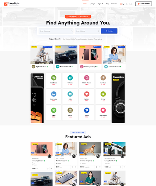 Classiads-广告与信息发布平台网站模板WordPress主题插图13-WP资源海 Classiads-广告与信息发布平台网站模板WordPress主题插图13-WP资源海
