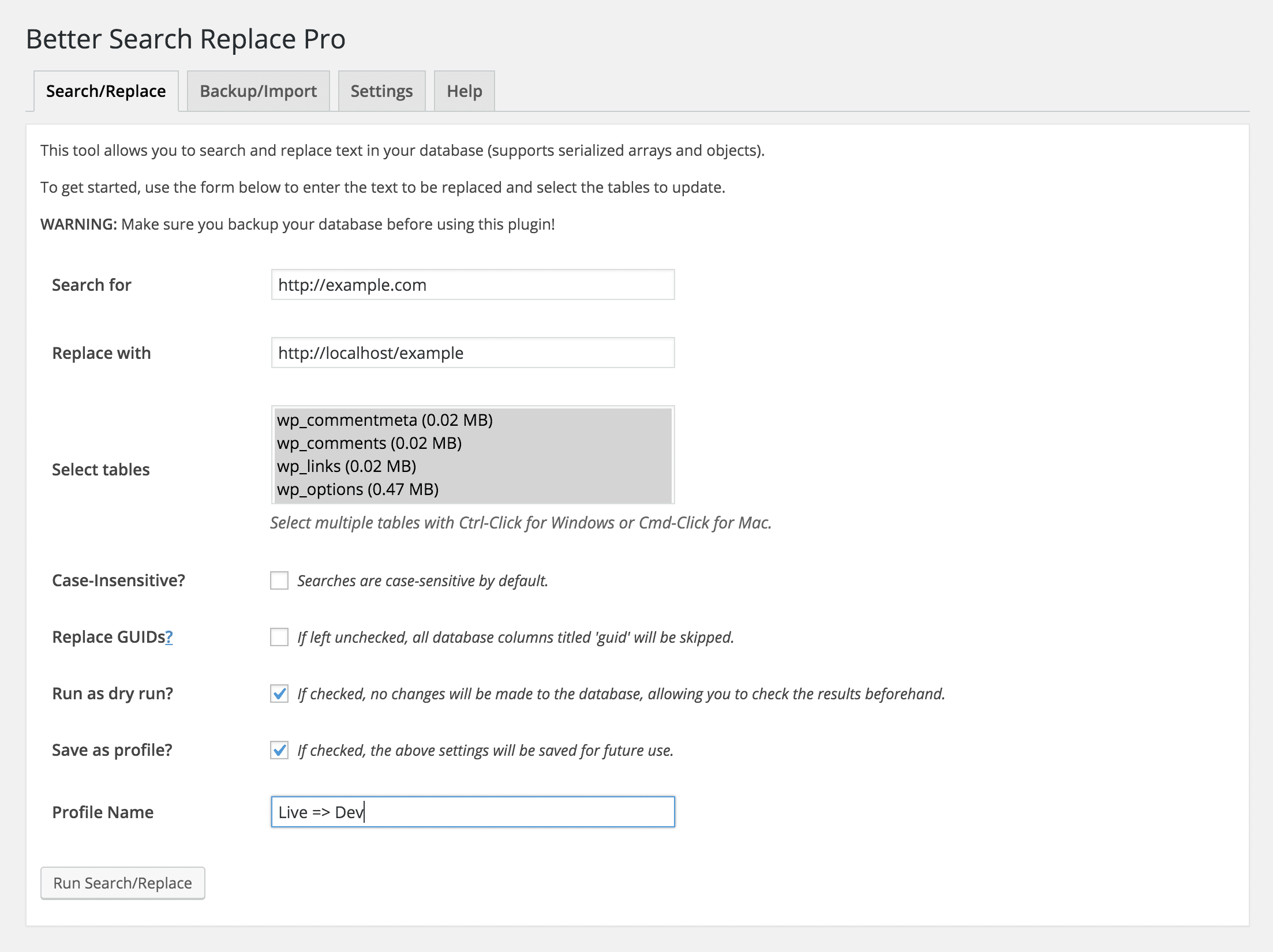 Better Search Replace Pro-超好用的WordPress数据库搜索替换插件插图6-WP资源海 Better Search Replace Pro-超好用的WordPress数据库搜索替换插件插图6-WP资源海