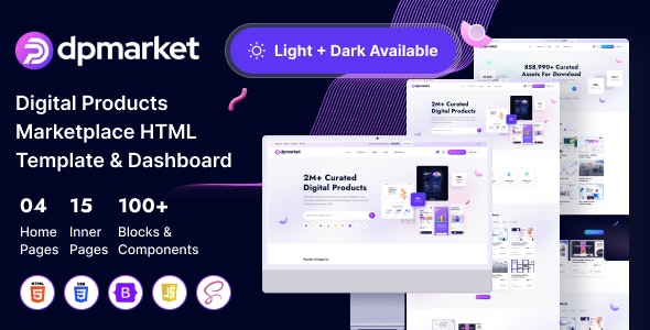 DpMarket-数字产品虚拟资源下载HTML网页模板[更至v1.1]