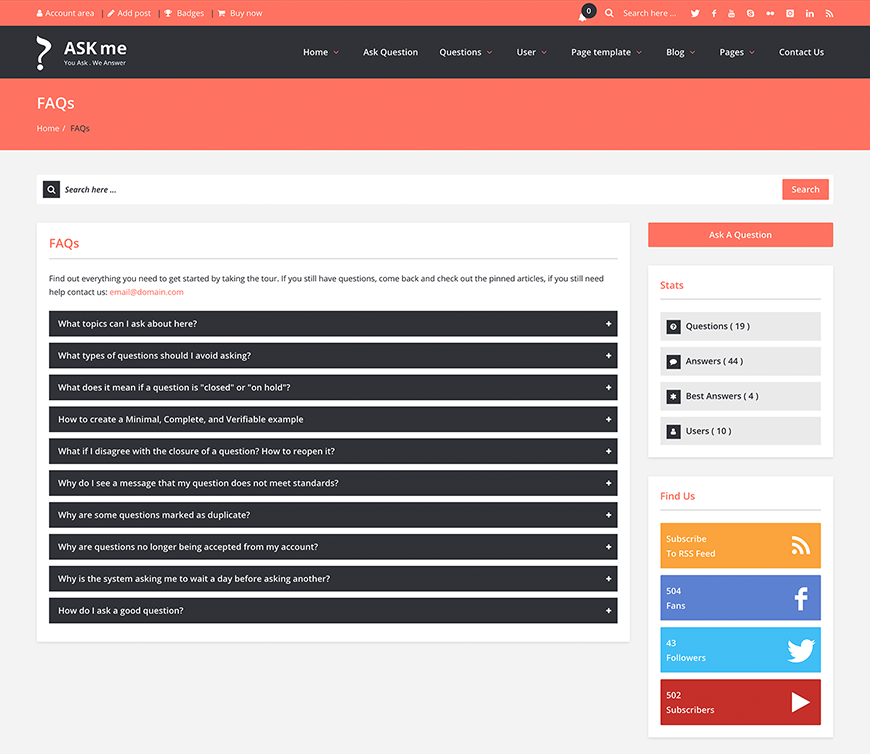 Ask Me-在线问答系统网站模板WordPress主题[更至v7.0.1]插图13-WP资源海