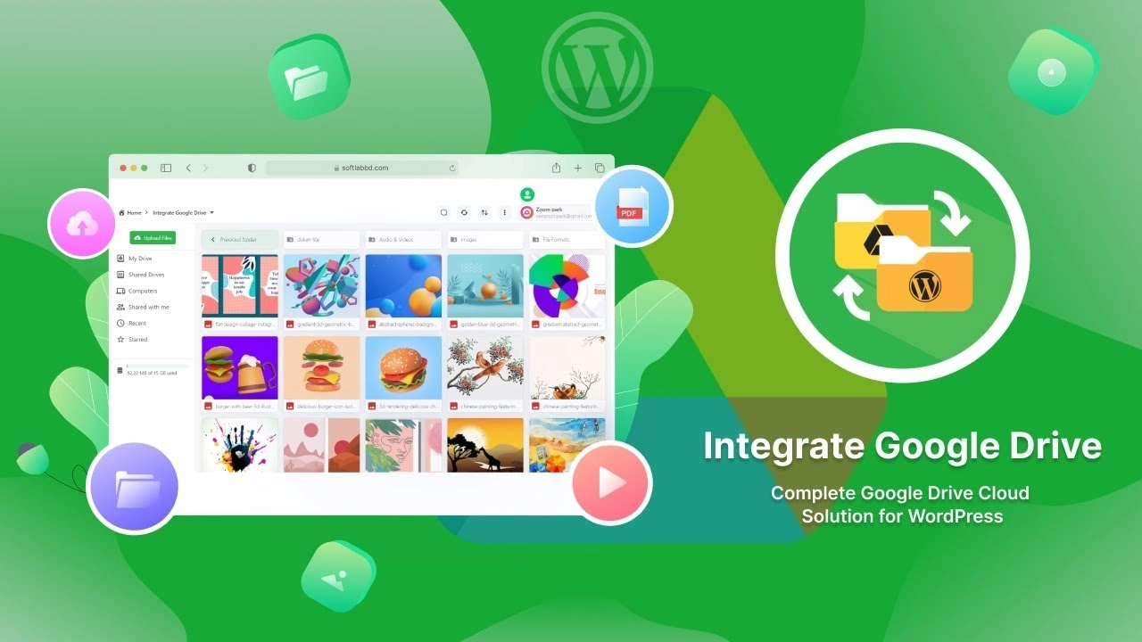 Integrate Google Drive Pro-谷歌云端硬盘文件管理WordPress插件