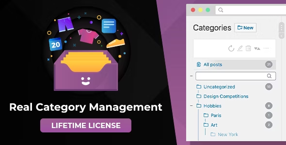 Real Category Management-分类排序文件夹分组管理WordPress插件[更至v4.2.17]