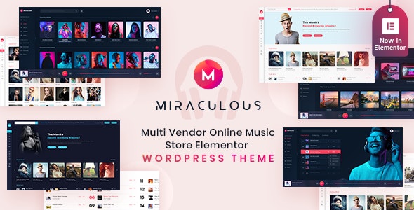 Miraculous-多供应商在线音乐商城WordPress主题