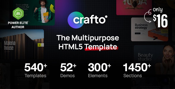 Crafto-超漂亮多用途企业网站HTML模板