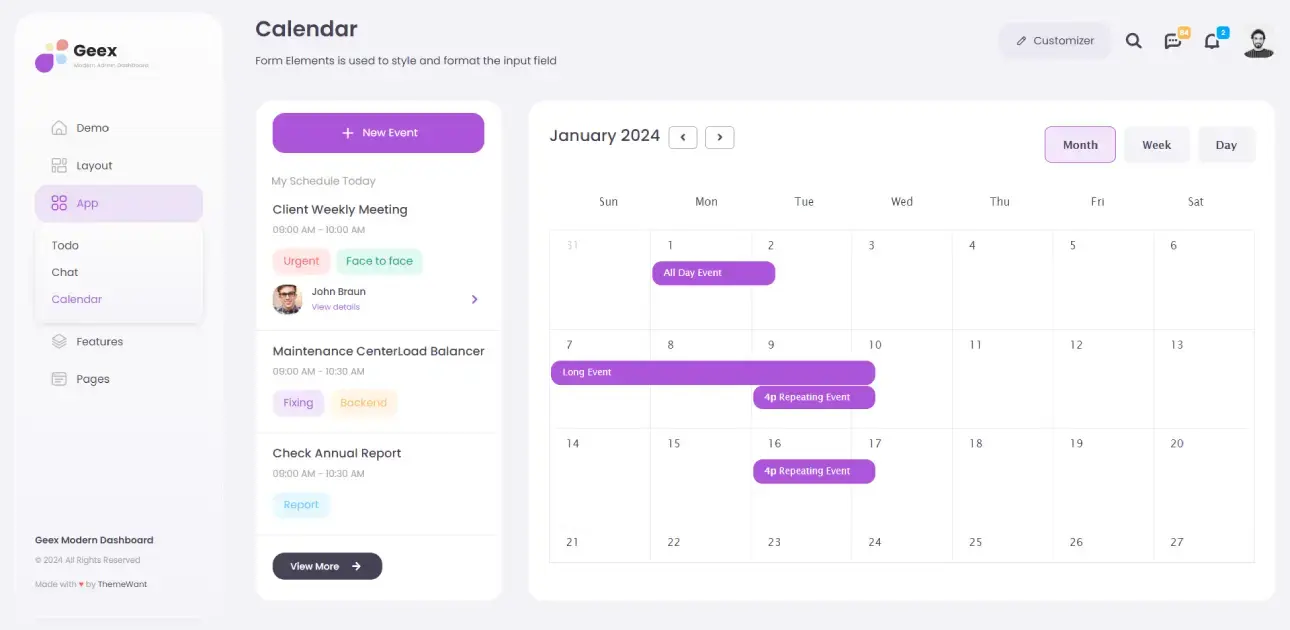 Geex | Bootstrap5 后台管理仪表板 HTML 模板[更至v1.0.2]插图8-WP资源海
