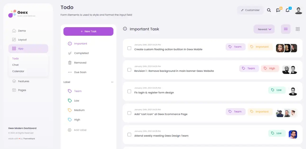 Geex | Bootstrap5 后台管理仪表板 HTML 模板[更至v1.0.2]插图11-WP资源海