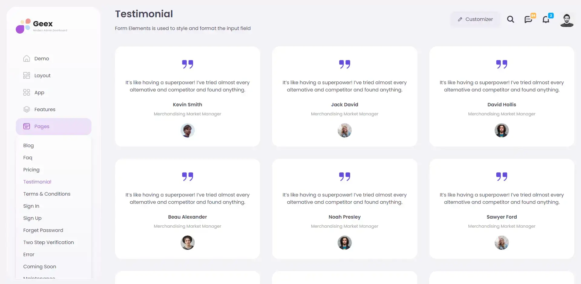Geex | Bootstrap5 后台管理仪表板 HTML 模板[更至v1.0.2]插图12-WP资源海