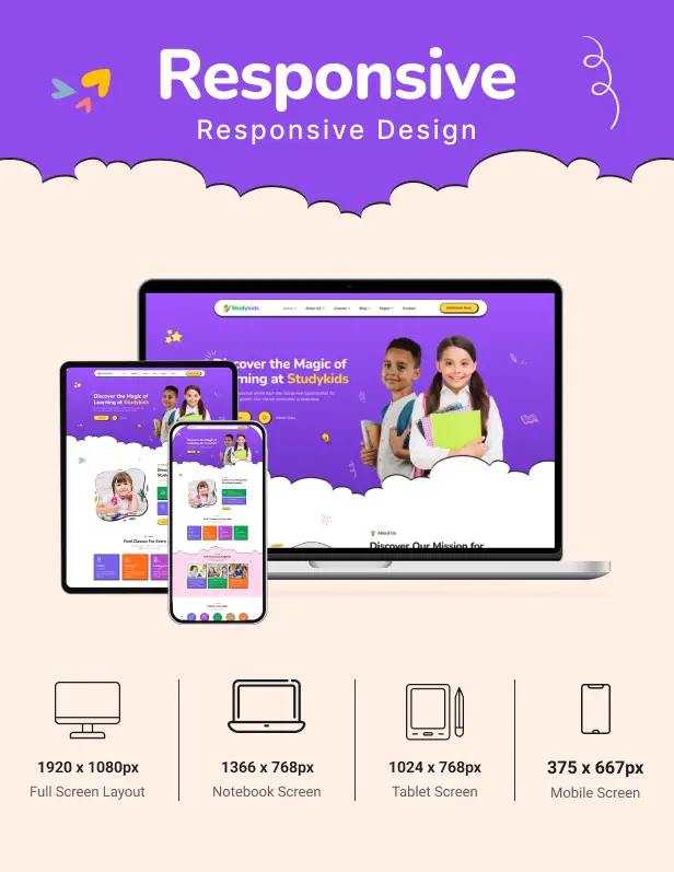 Studykids | 幼儿园学校网站 HTML 网页模板插图1-WP资源海 Studykids | 幼儿园学校网站 HTML 网页模板插图1-WP资源海