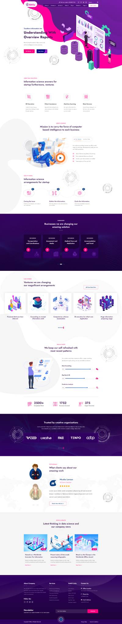 Bithlo：数据科学与人工智能网站HTML模板插图1-WP资源海