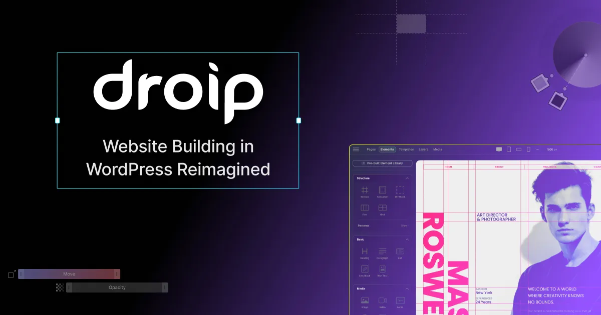 Droip-无代码可视化编辑器WordPress建站插件