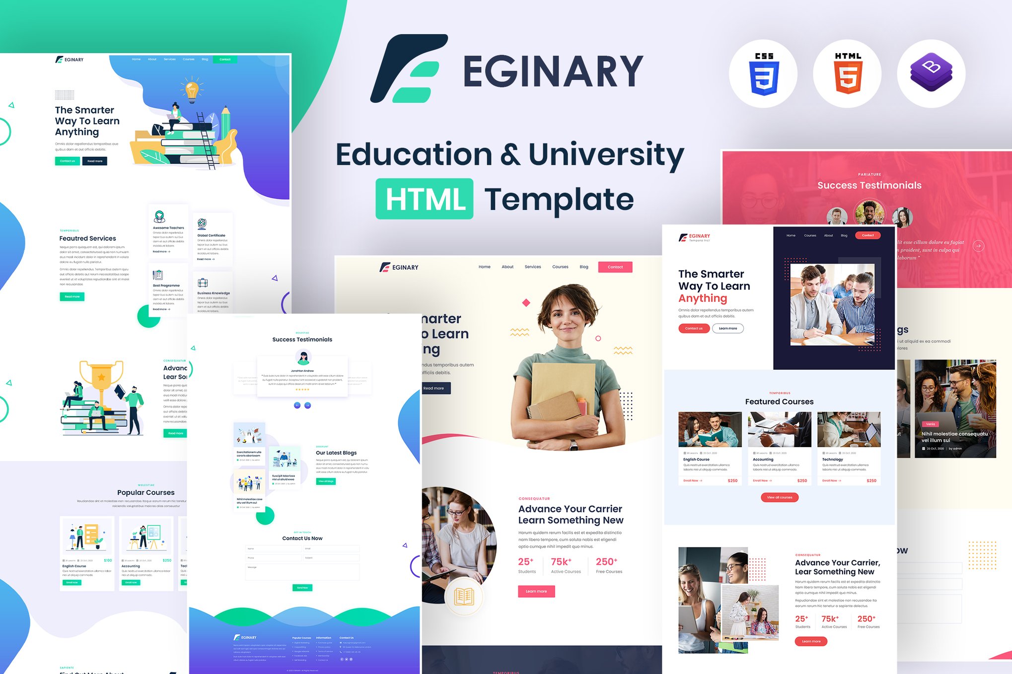 Eginary-教育培训学校大学网站HTML5模板插图-WP资源海 Eginary-教育培训学校大学网站HTML5模板插图-WP资源海