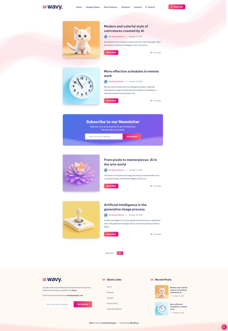 Wavy-简约轻量漂亮的WordPress博客主题[更至v1.8.5]插图6-WP资源海