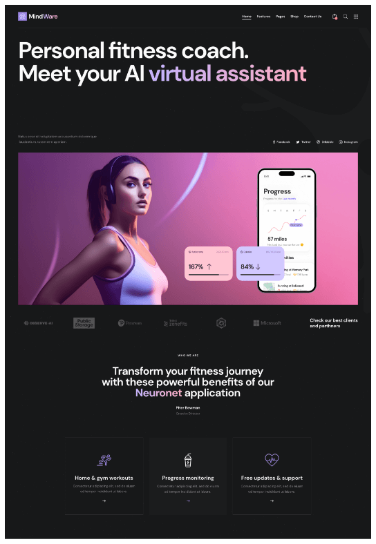 MindWare-人工智能机器学习AI软件WordPress主题插图8-WP资源海 MindWare-人工智能机器学习AI软件WordPress主题插图8-WP资源海