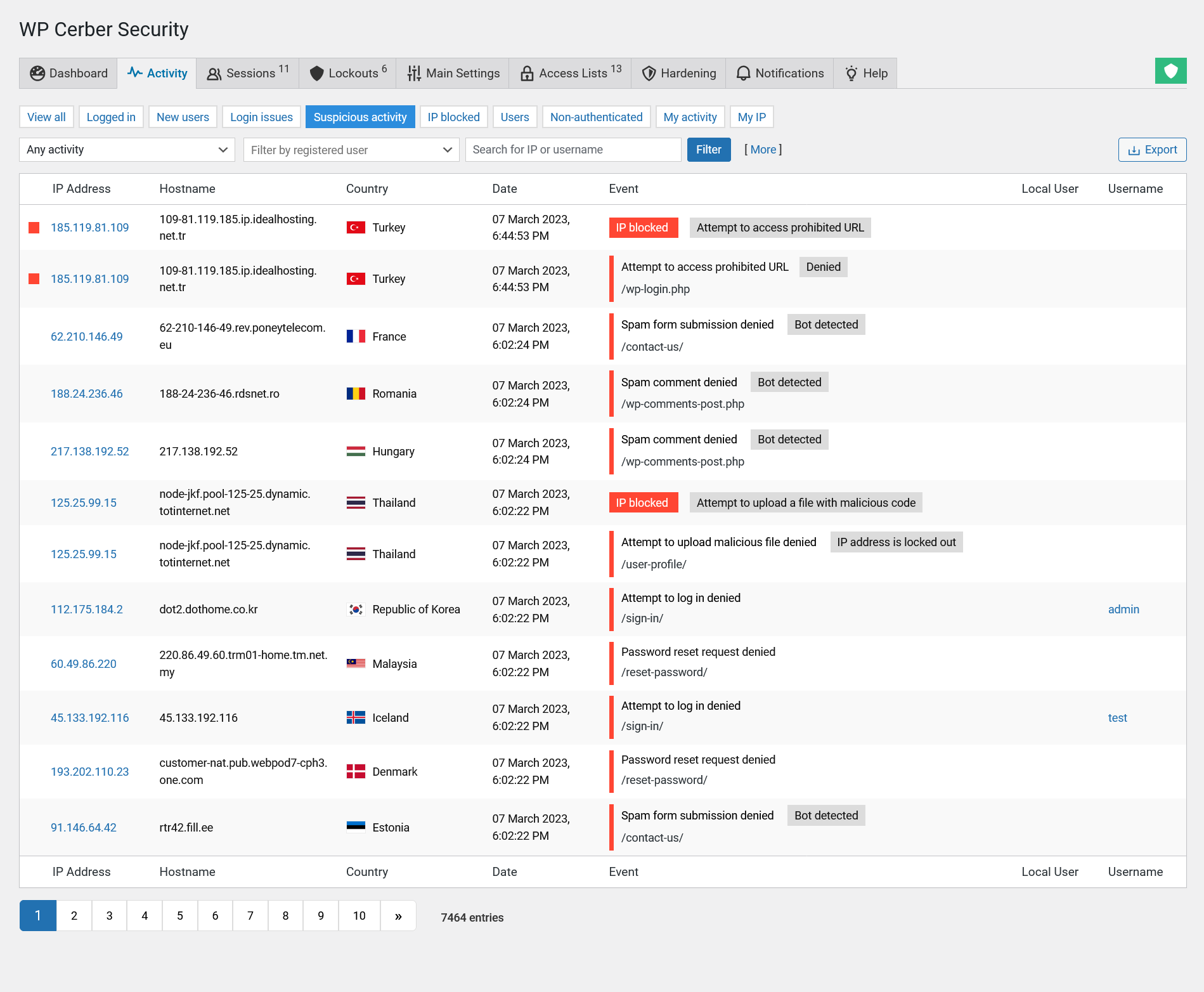 WP Cerber Security PRO-网站防护蔷安全备份WordPress插件插图4-WP资源海 WP Cerber Security PRO-网站防护蔷安全备份WordPress插件插图4-WP资源海