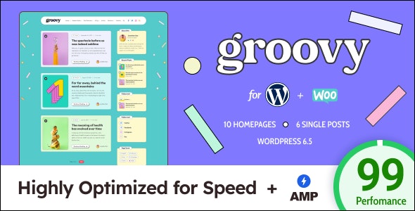 Groovy-超级简约极致性能WordPress博客主题[更至v2.3.0]
