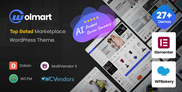 Wolmart-多卖家多用途商城WooCommerce主题