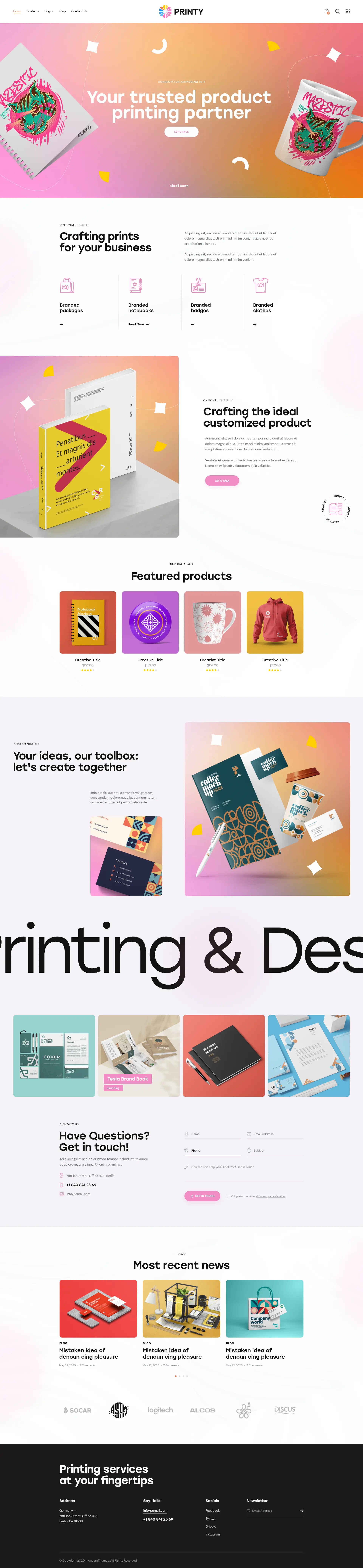Printy-T恤印染印刷厂3D打印公司WordPress主题[更至v1.3]插图7-WP资源海