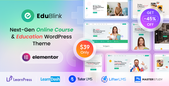 EduBlink-在线课程教育培训网校WordPress主题