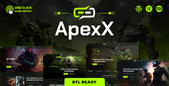 ApexX-超炫酷电子竞技游戏网站模板WordPress主题