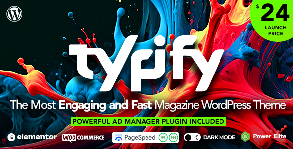 Typify-有点酷的新闻杂志博客WordPress主题