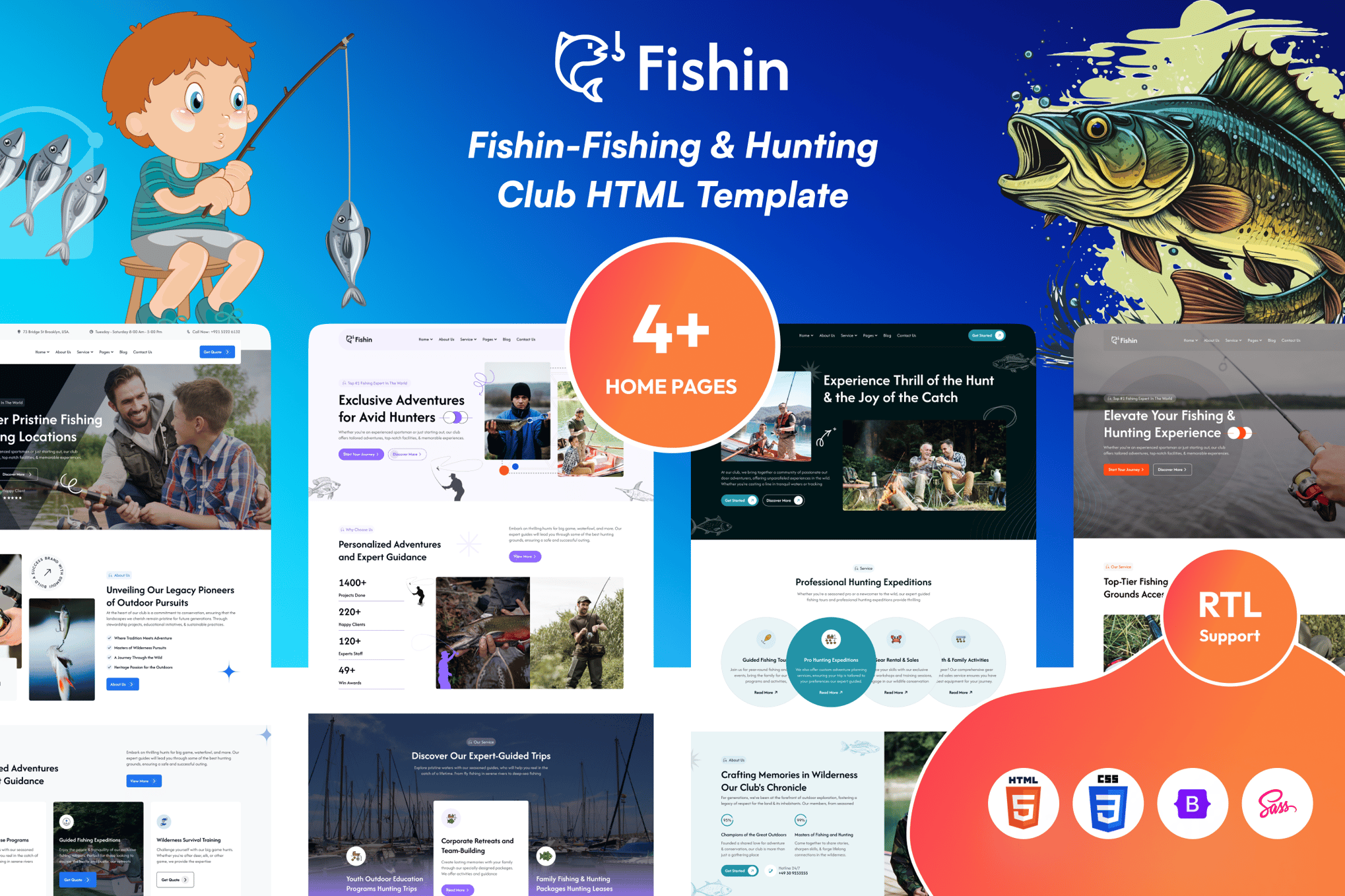FIshin-钓鱼渔具海钓俱乐部网站HTML5模板