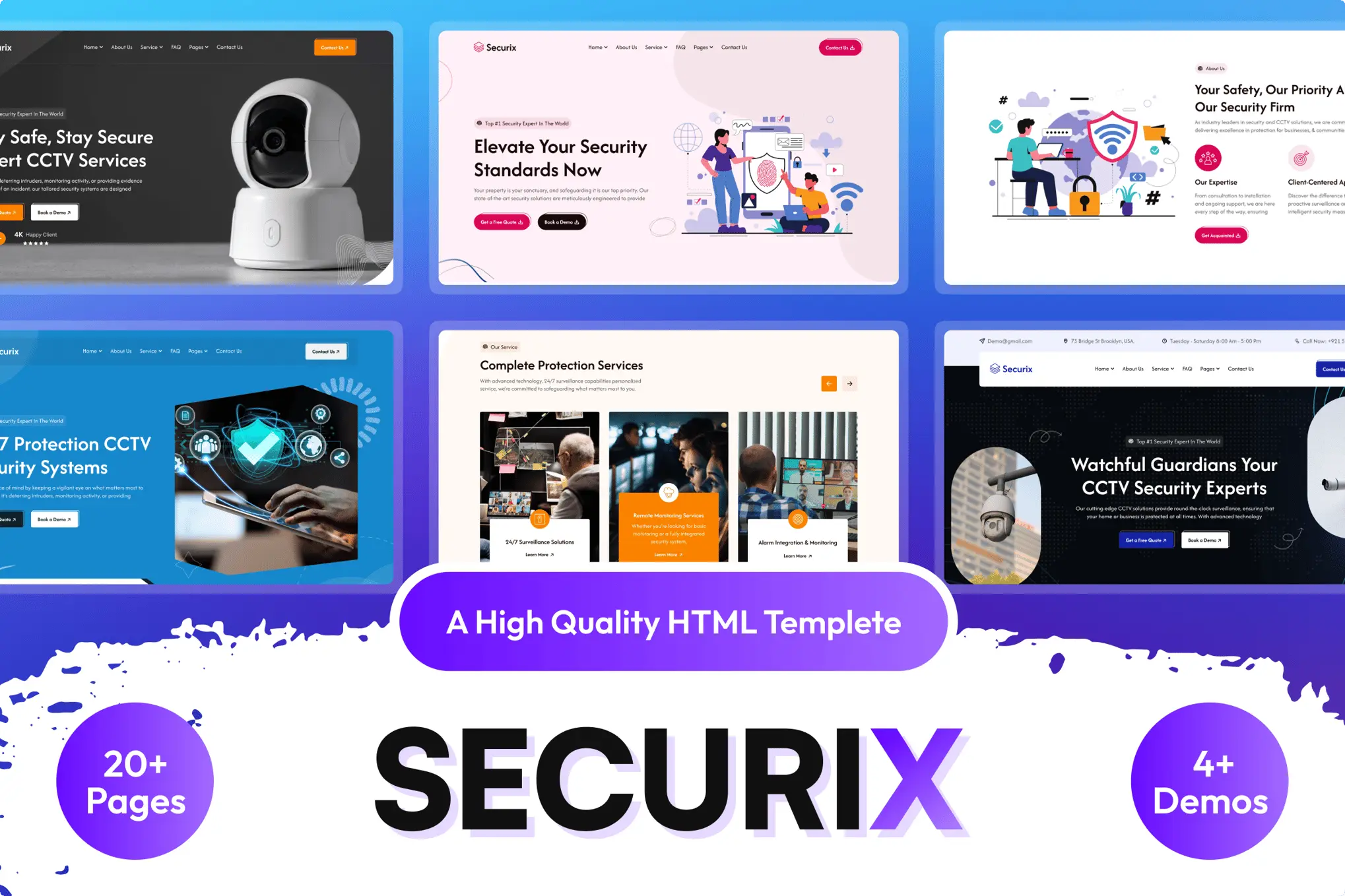 Securix-CCTV监控摄像头安防系统网站HTML5模板插图-WP资源海 Securix-CCTV监控摄像头安防系统网站HTML5模板插图-WP资源海