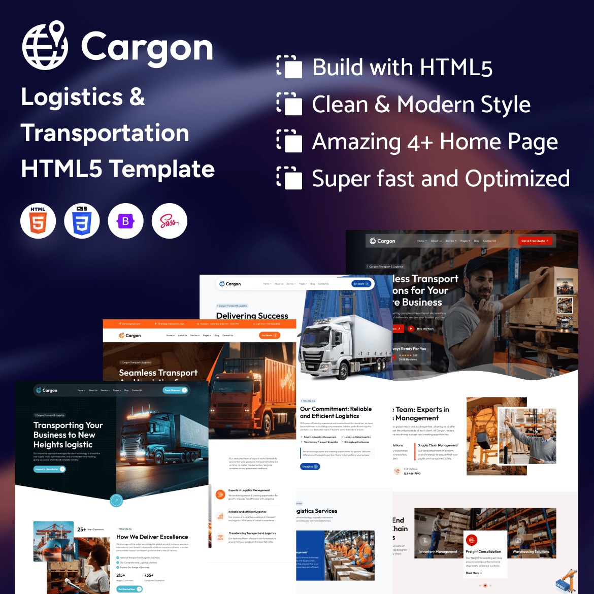 Cargon-物流快递卡车货物运输网站HTML5模板插图2-WP资源海 Cargon-物流快递卡车货物运输网站HTML5模板插图2-WP资源海
