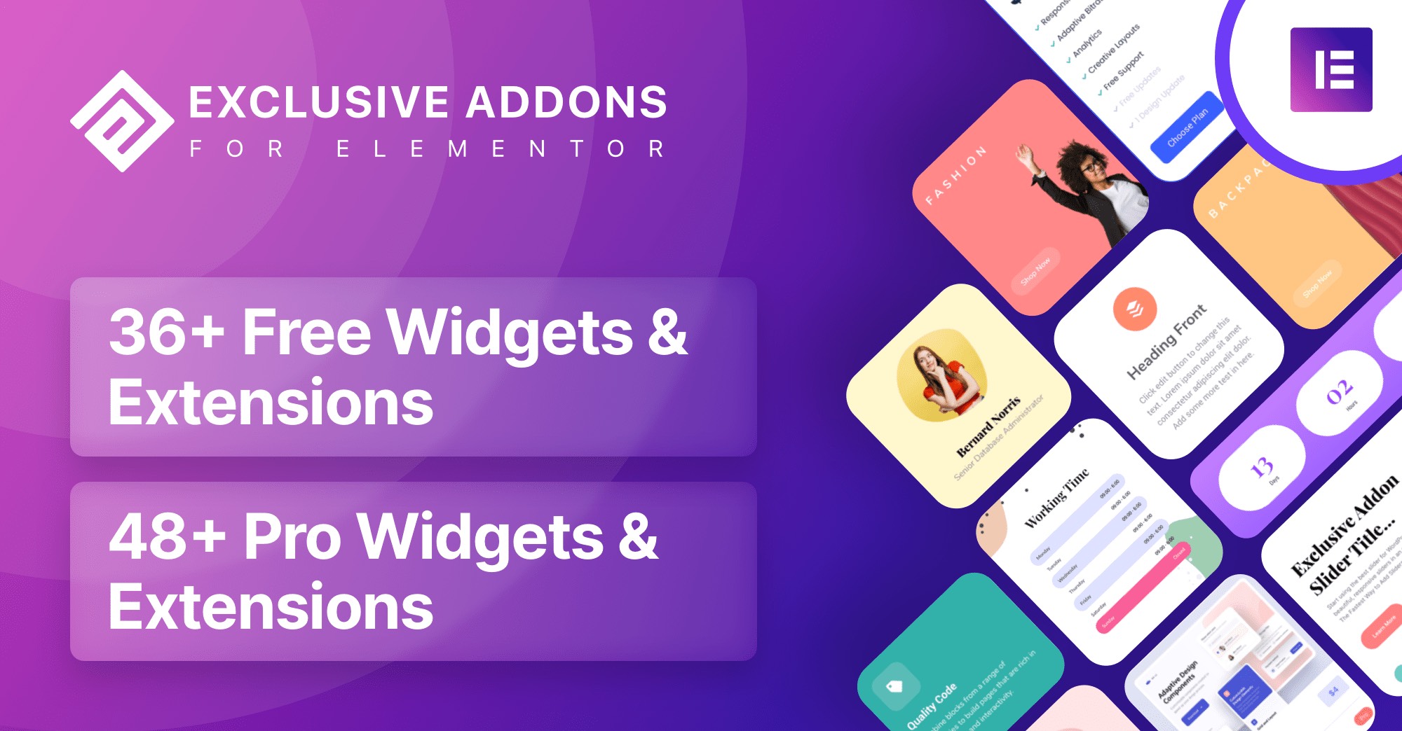 Exclusive Addons Pro-近百个可视化建站组件Elementor插件