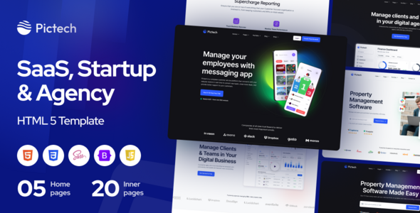 PicTech-软件APP开发科技公司网站HTML5模板
