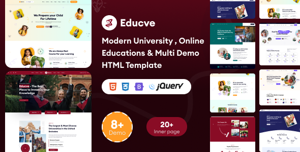 Educve-很漂亮的大学教育课程学校网站HTML5模板