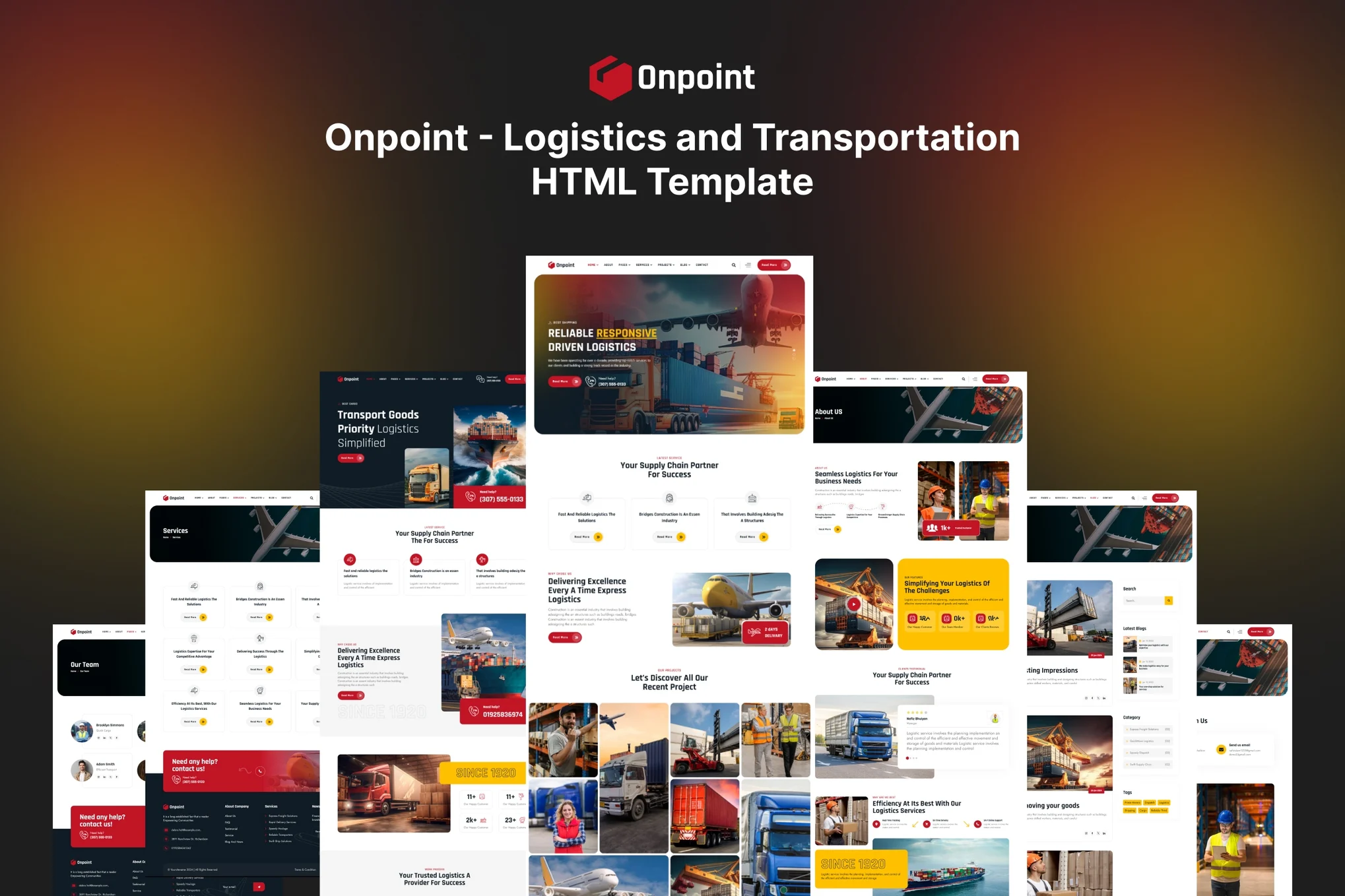 Onpoint-四合一物流快递运输公司网站模板插图-WP资源海 Onpoint-四合一物流快递运输公司网站模板插图-WP资源海