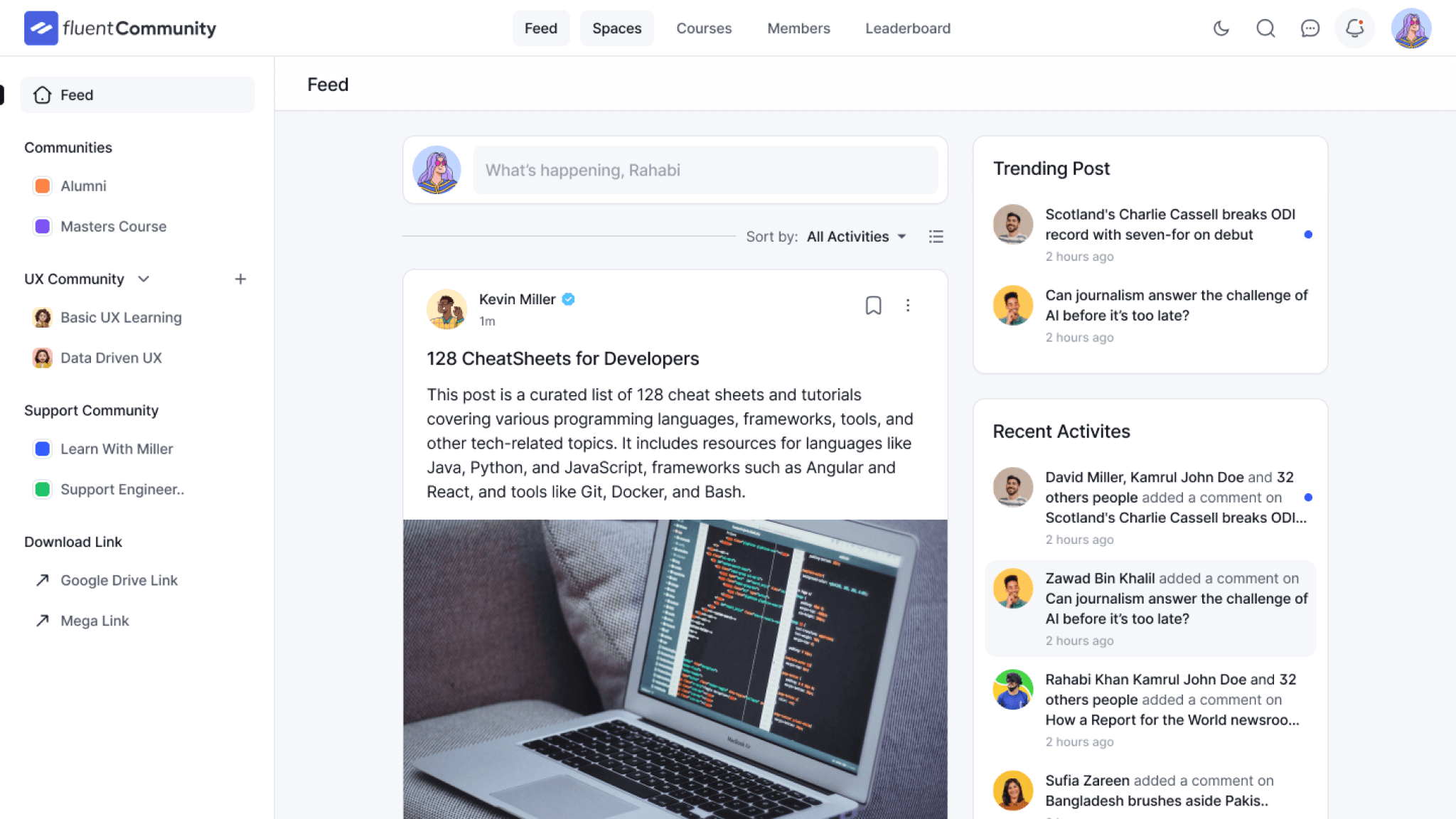 FluentCommunity Pro-轻量级社区论坛在线课程WordPress插件插图3-WP资源海
