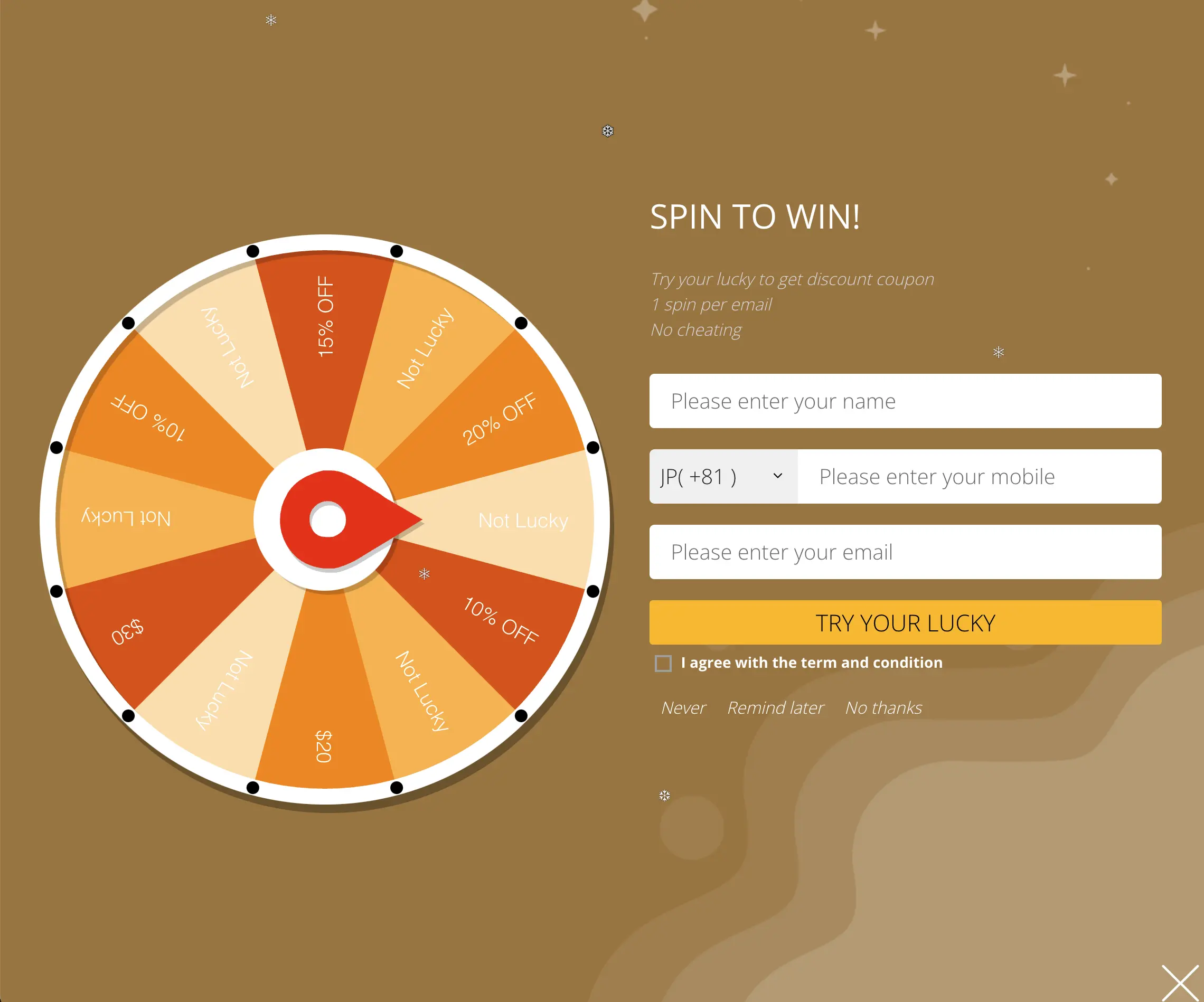 WordPress Lucky Wheel 幸运转盘插件/趣味营销提升转化率插图1-WP资源海 WordPress Lucky Wheel 幸运转盘插件/趣味营销提升转化率插图1-WP资源海