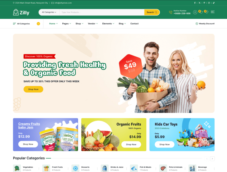 Zilly-生鲜超市果蔬食品电商WordPress主题插图8-WP资源海 Zilly-生鲜超市果蔬食品电商WordPress主题插图8-WP资源海